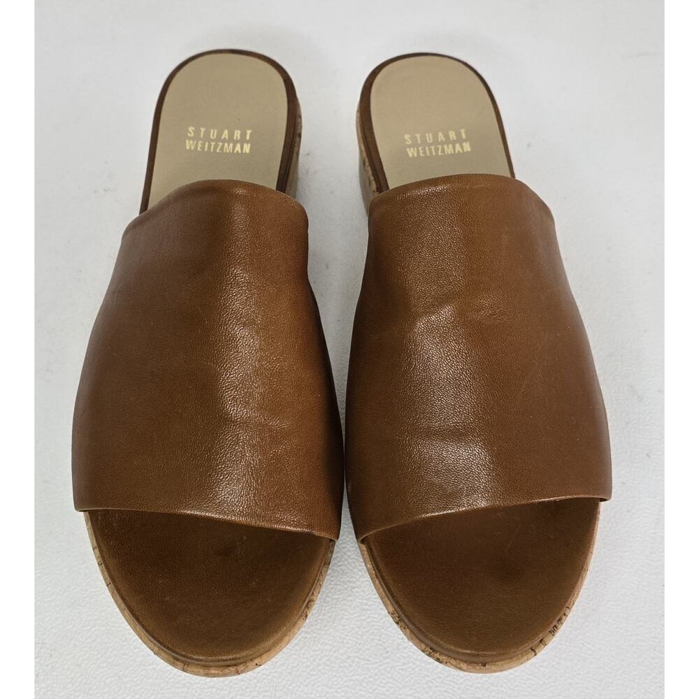 Stuart Weitzman Flatout Platform Sandal Brown Nap… - image 2
